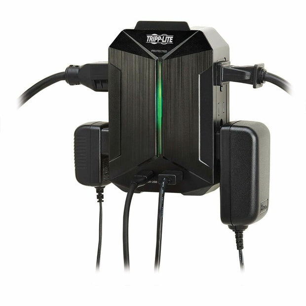 Eaton Tripp Lite Series Protect It 6-Outlet Surge Protector - 5-15R Outlets, 2 USB Ports, 5-15P Direct Plug-In, 490 Joules, Black