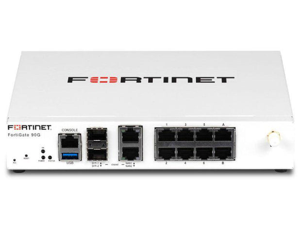 FORTIGATE-90G 8 X GE RJ45 PORTS, 2 X 10GE RJ45/SFP+ SHARED MEDIA WAN PORTS. Desktop, HTTPS,RJ45 Console,USB Management Port