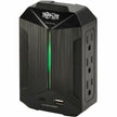 Eaton Tripp Lite Series Protect It 6-Outlet Surge Protector - 5-15R Outlets, 2 USB Ports, 5-15P Direct Plug-In, 490 Joules, Black