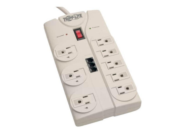 Eaton Tripp Lite Series Protect It! 8-Outlet Computer Surge Protector, 8 ft. (2.43 m) Cord, 2160 Joules, Tel/Modem/Fax Protection