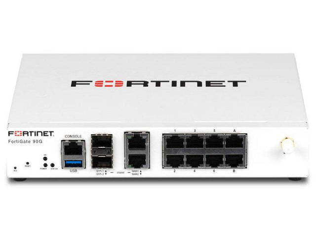 FORTIGATE-90G 8 X GE RJ45 PORTS, 2 X 10GE RJ45/SFP+ SHARED MEDIA WAN PORTS. Desktop, HTTPS,RJ45 Console,USB Management Port