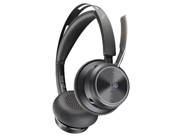 Poly Voyager Focus 2 Microsoft Teams Certified USB-C-C Headset +USB-C/A Adapter +Charging Stand WW