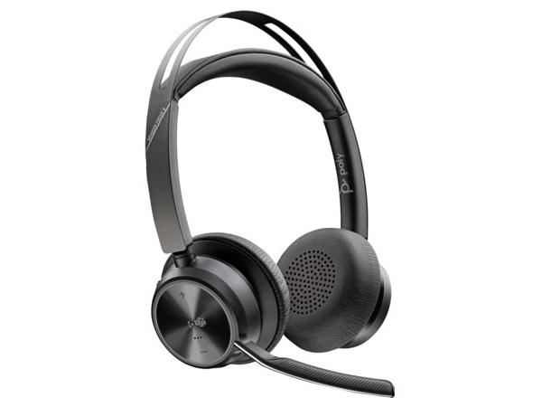 Poly Voyager Focus 2 Microsoft Teams Certified USB-C-C Headset +USB-C/A Adapter +Charging Stand WW