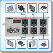 Eaton Tripp Lite Series Isobar 6-Outlet Surge Protector, 6 ft. Cord with Right-Angle Plug, 3330 Joules, Diagnostic LEDs, Metal Housing